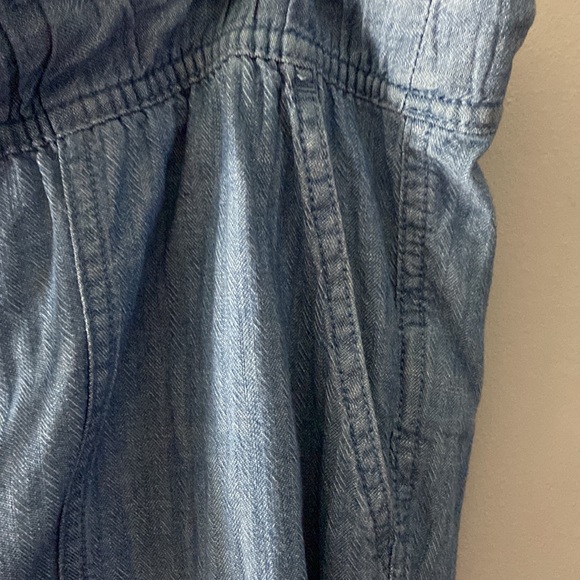 Gap Blue Strip Drawstring Jeans Size L Tall - Picture 3 of 4